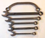 Six (6) Vintage PLOMB & DURO-CHROME Combination Wrenches, 5/8 to 3/8, Very Nice