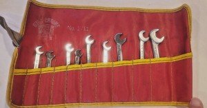 Duro  Chrome Vintage Ignition Open End Wrenches Made In USA 9 Pieces in Case