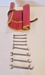Duro  Chrome Vintage Ignition Open End Wrenches Made In USA 9 Pieces in Case