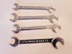 Duro  Chrome Vintage Ignition Open End Wrenches Made In USA 9 Pieces in Case
