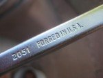 1960s Vtg DURO CHROME * 3/8" & 7/16" Deep Offset Box End Wrench 2015 x 6 Pt USA