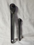 Vintage Indestro Ratchets Reversible DURO-CHROME 1/2" & 3/8" Lot Of 2
