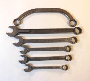 Six (6) Vintage PLOMB & DURO-CHROME Combination Wrenches, 5/8 to 3/8, Very Nice