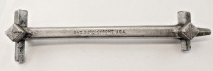 9” Duro - Chrome No. 643 Multi Head Drain Plug Wrench / Mechanic Hand Tool