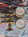 Robinair Gauge Set And Vintage Duro Chrome Refrigeration Wrench.