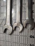 Vintage Duro Chrome Combination Wrench Set 9/16" 5/8" 11/16" USA