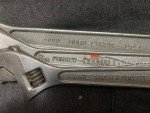 3 Vintage USA Adjustable wrenches 6" Wards 8" Diamond 10" Duro-Chrome 2088A