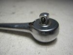 VINTAGE DURO-CHROME 5"  4575  1/4" RATCHET FORGED IN USA !