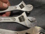 3 Vintage USA Adjustable wrenches 6" Wards 8" Diamond 10" Duro-Chrome 2088A