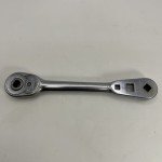 Vintage DURO-CHROME # 4491 1/4” Square drive ratchet wrench combo