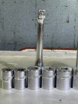 Vintage Duro Chrome SAE 12 Point 3/8” Drive 10 Pc. Socket Set USA Very Clean