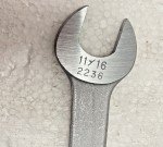 NOS VINTAGE 11/16" DURO-CHROME No. 2236 COMBINATION Wrench Forged in USA 9-1/4"