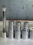 Vintage Duro Chrome SAE 12 Point 3/8” Drive 10 Pc. Socket Set USA Very Clean
