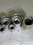 Vintage Duro Chrome SAE 12 Point 3/8” Drive 10 Pc. Socket Set USA Very Clean