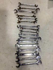 17 Vintage Duro Chrome Ignition Wrenches Set