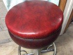 Vintage Old DURO CHROME  Retro Chrome / Vinyl 31” Tall Stool - Very Good