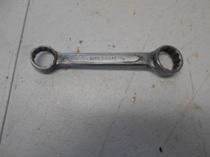 Vintage Duro-Chrome #2063 stubby boxed end wrench 12pt. 5/8-11/16 USA