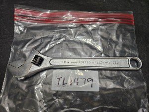 VINTAGE DURO CHROME 10" #2088A ADJUSTABLE WRENCH (TL1479)