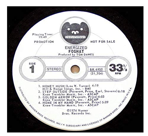Foghat Energized Vinyl LP Record - 1974 Pressing
