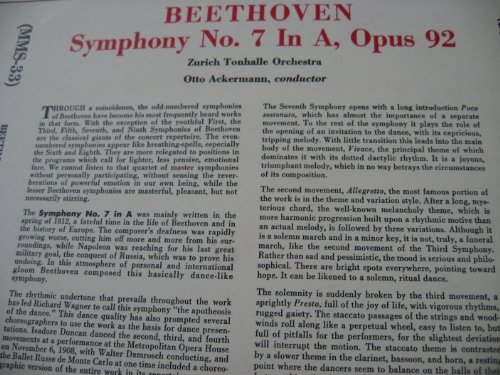 Beethoven Symphony No. 7 on Rare 10" LP