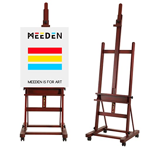 Extra Large Adjustable Beech Wood Easel with Wheels