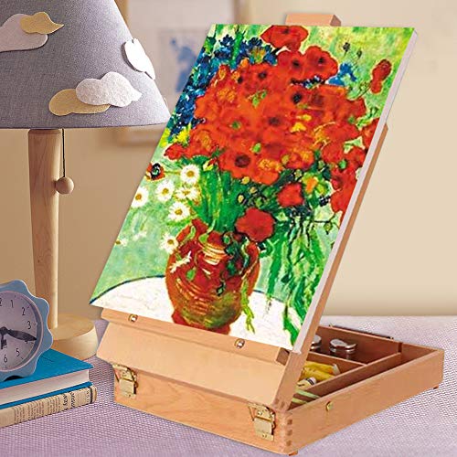 Wooden Tabletop Painting Easel for Artists