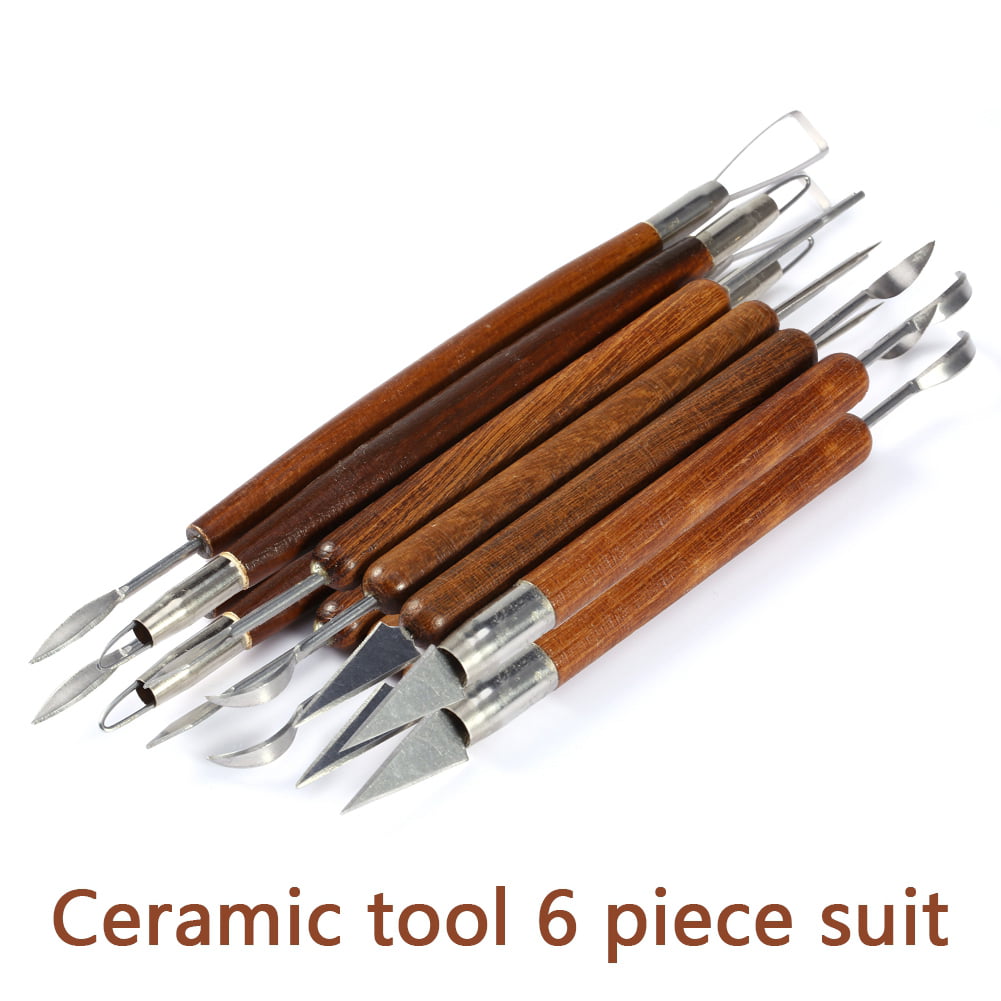 6-Piece Stainless Steel Carving Set for Clay and Polymer Modeling