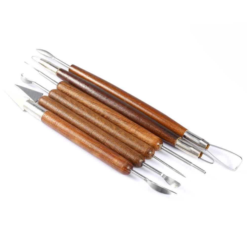 6-Piece Stainless Steel Carving Set for Clay and Polymer Modeling