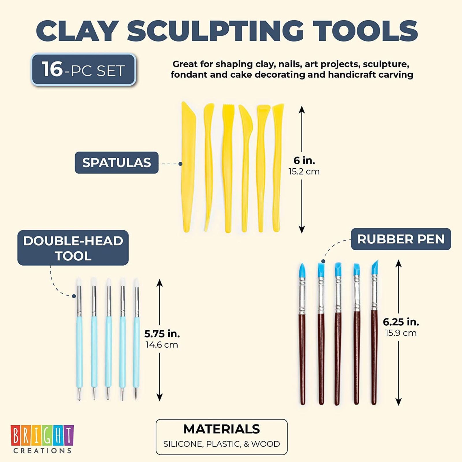 16-Piece Clay Sculpting Tool Set for DIY Crafts