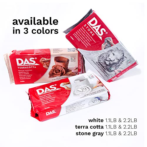 White Air Dry Modeling Clay 2.2lbs - Pliable & Easy to Use