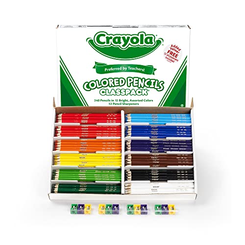 Bulk Colored Pencils for Classroom, 240 Count