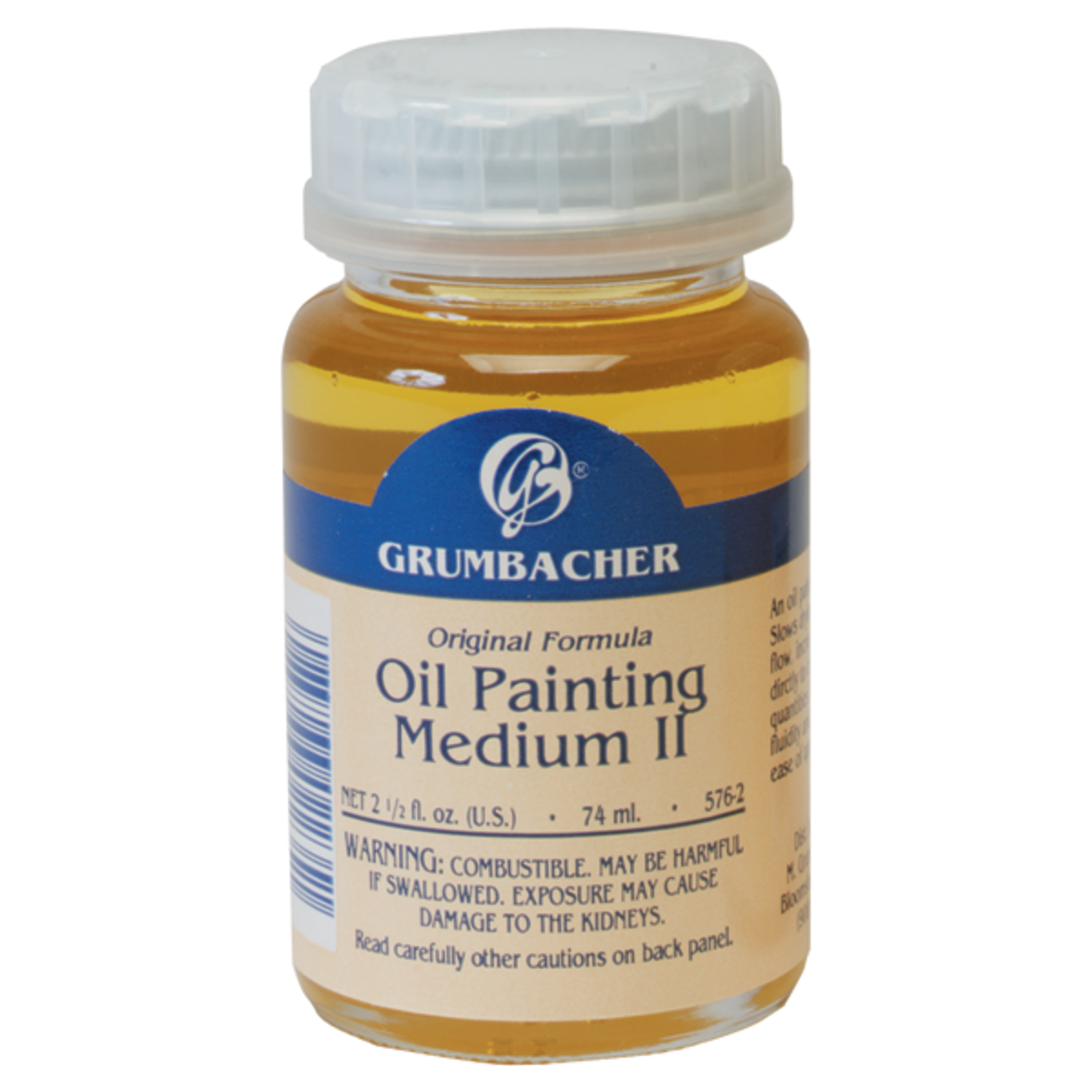 Grumbacher Oil Painting Medium II, Slow Dry, 2.5 oz.