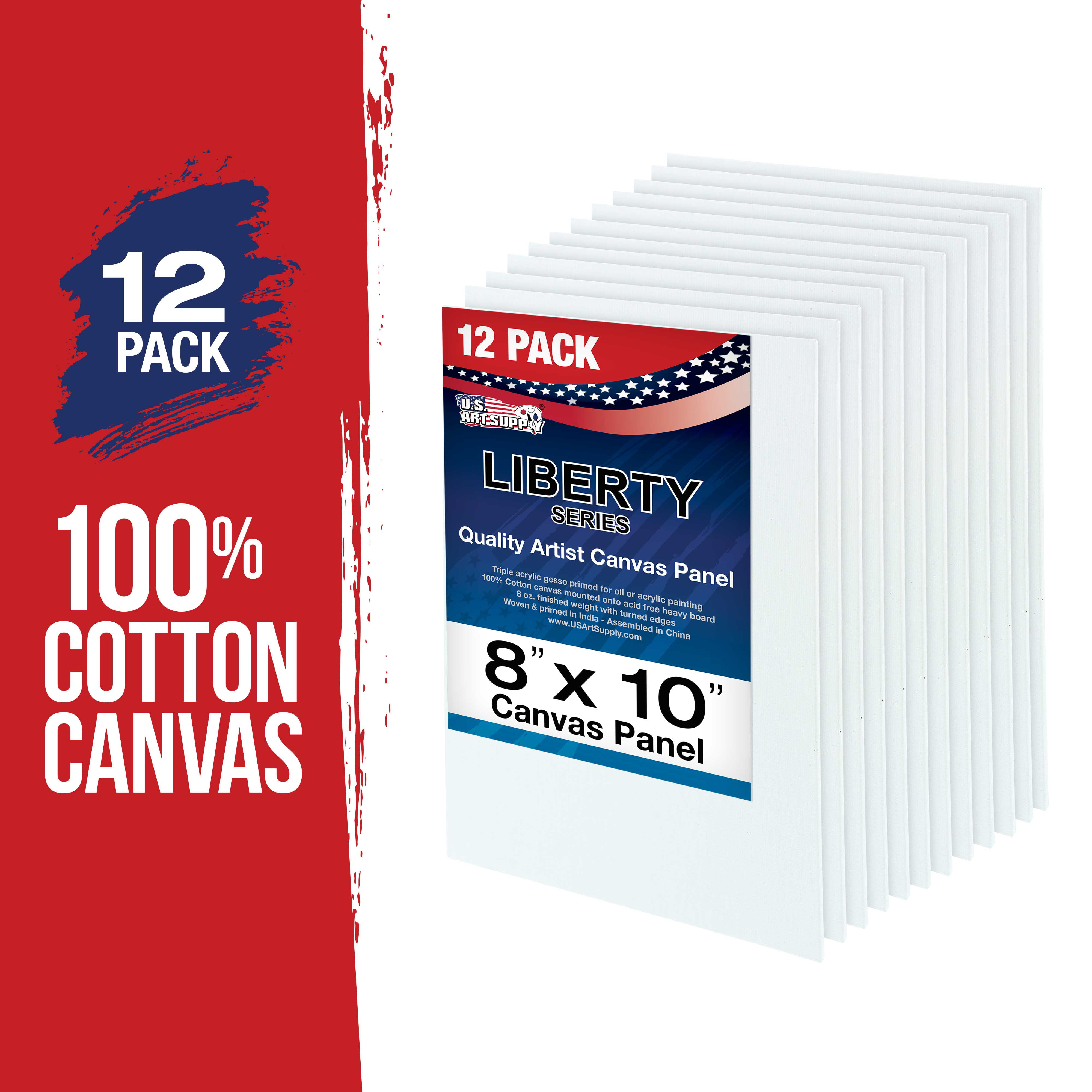 12-Pack Professional Artist Quality Canvas Panels, 8x10