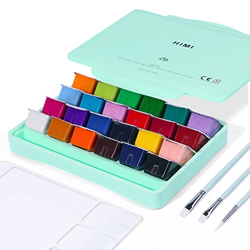 24-Color MIYA Gouache Paint Set with Jelly Cups