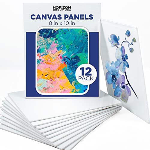 12 Primed Canvas Panels for Artists