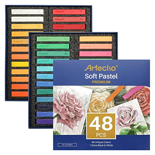 Artecho 48 Premium Soft Pastels for Artistry