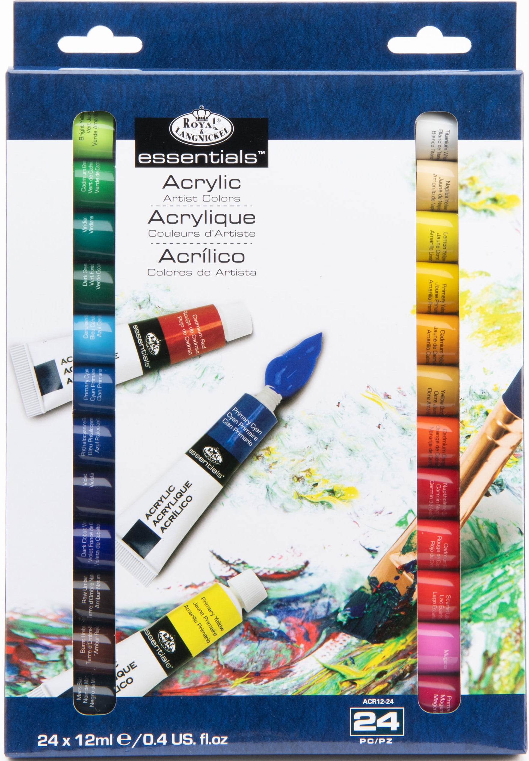 Royal & Langnickel 12 ml Acrylic Paint Set, 24 Colors