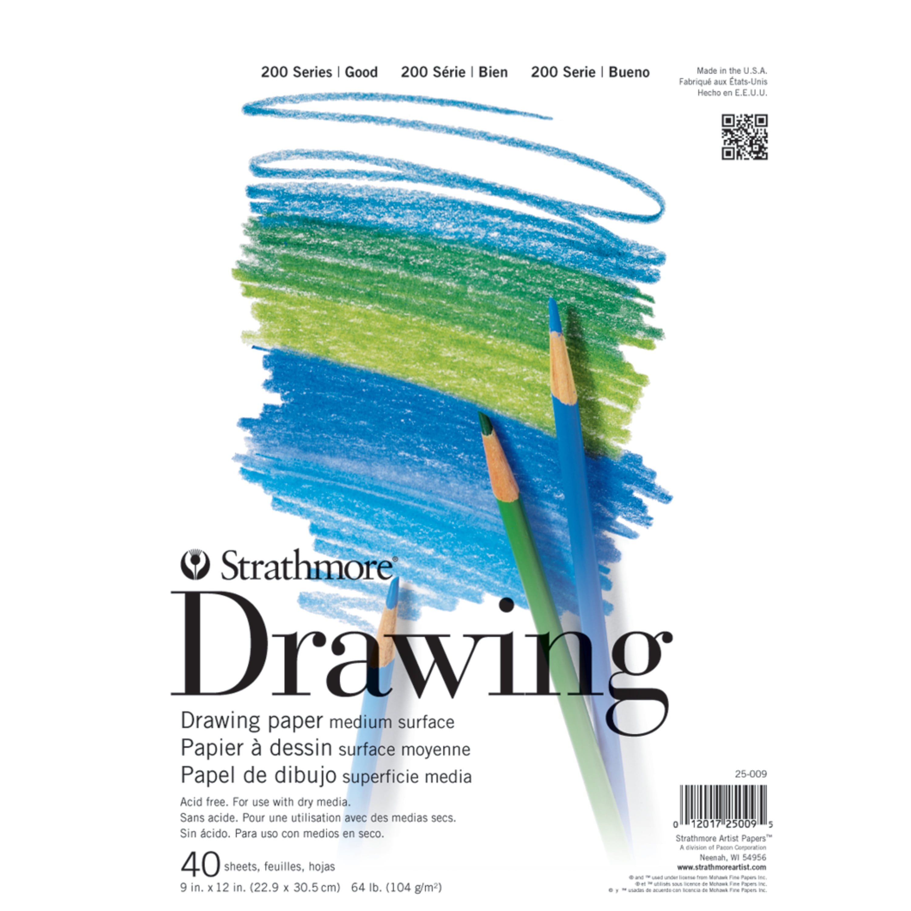 Strathmore Drawing Paper Pad, 200 Series, 5.5" x 8.5"