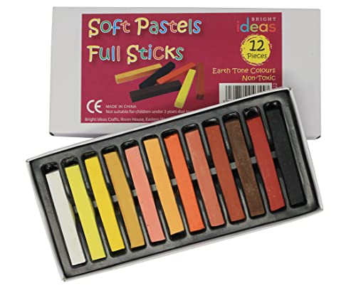 Assorted Earth-Tone Soft Pastels - 12 Pack