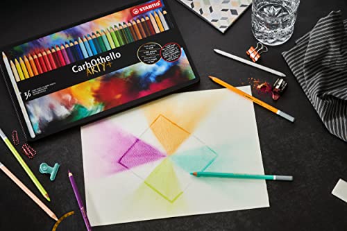 STABILO CarbOthello Chalk-Pastel Pencil Set - 12 Colors