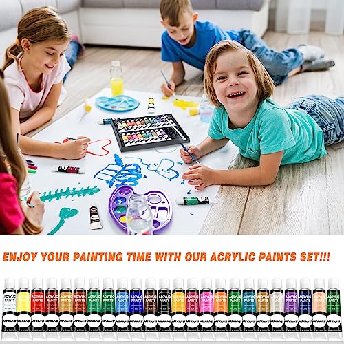 ARTKUNST Acrylic Paint Set with 24 Pigment Colors