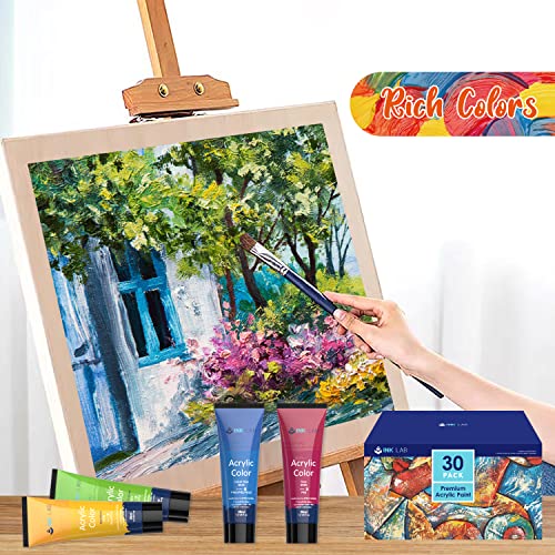 30 Colours Acrylic Paint Set for Artists & Beginners