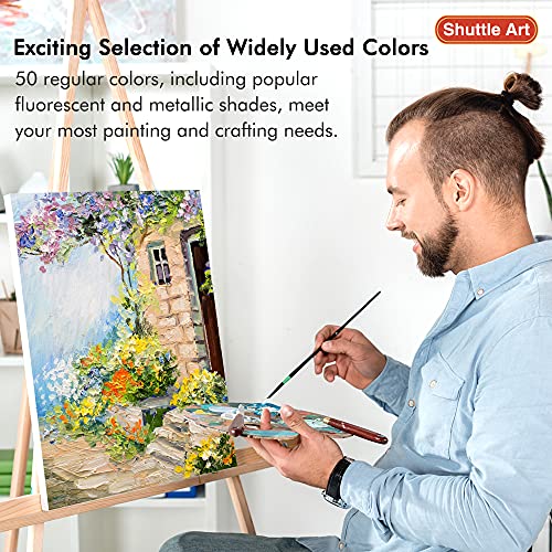 Premium 50-Color Acrylic Paint Set for Artists and Beginners