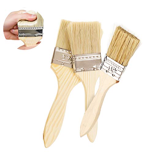 Assorted Wooden Handle Brushes for Acrylic, Oil, Watercolor