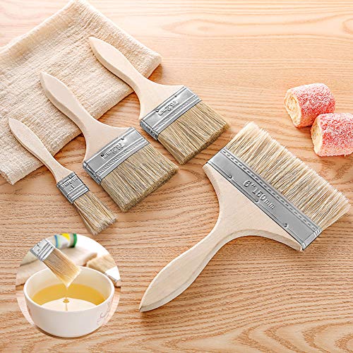 Assorted Wooden Handle Brushes for Acrylic, Oil, Watercolor