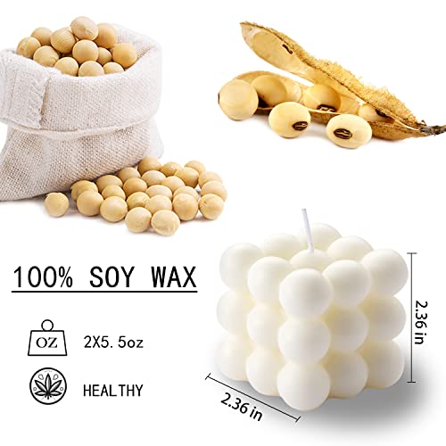 Bubble Cube Soy Wax Candles - Scented Set