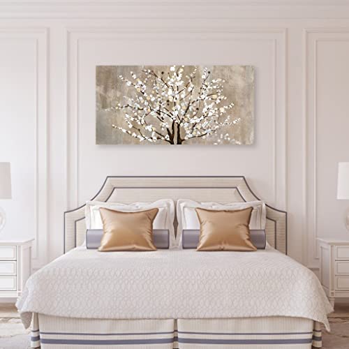 Plum Blossom Abstract Canvas Wall Art 20" x 40