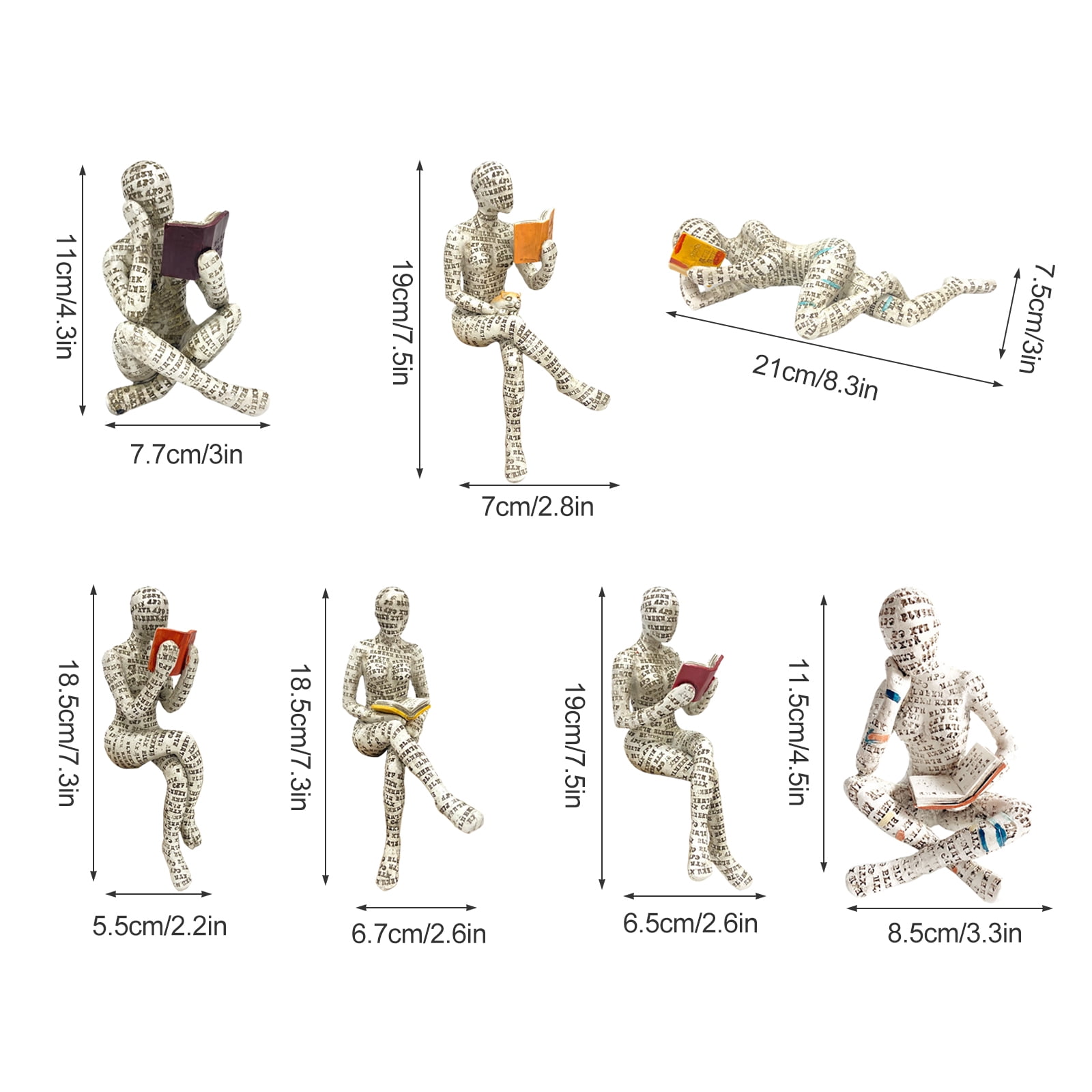 Aesthetic Women Reading Figurine for Home Decor