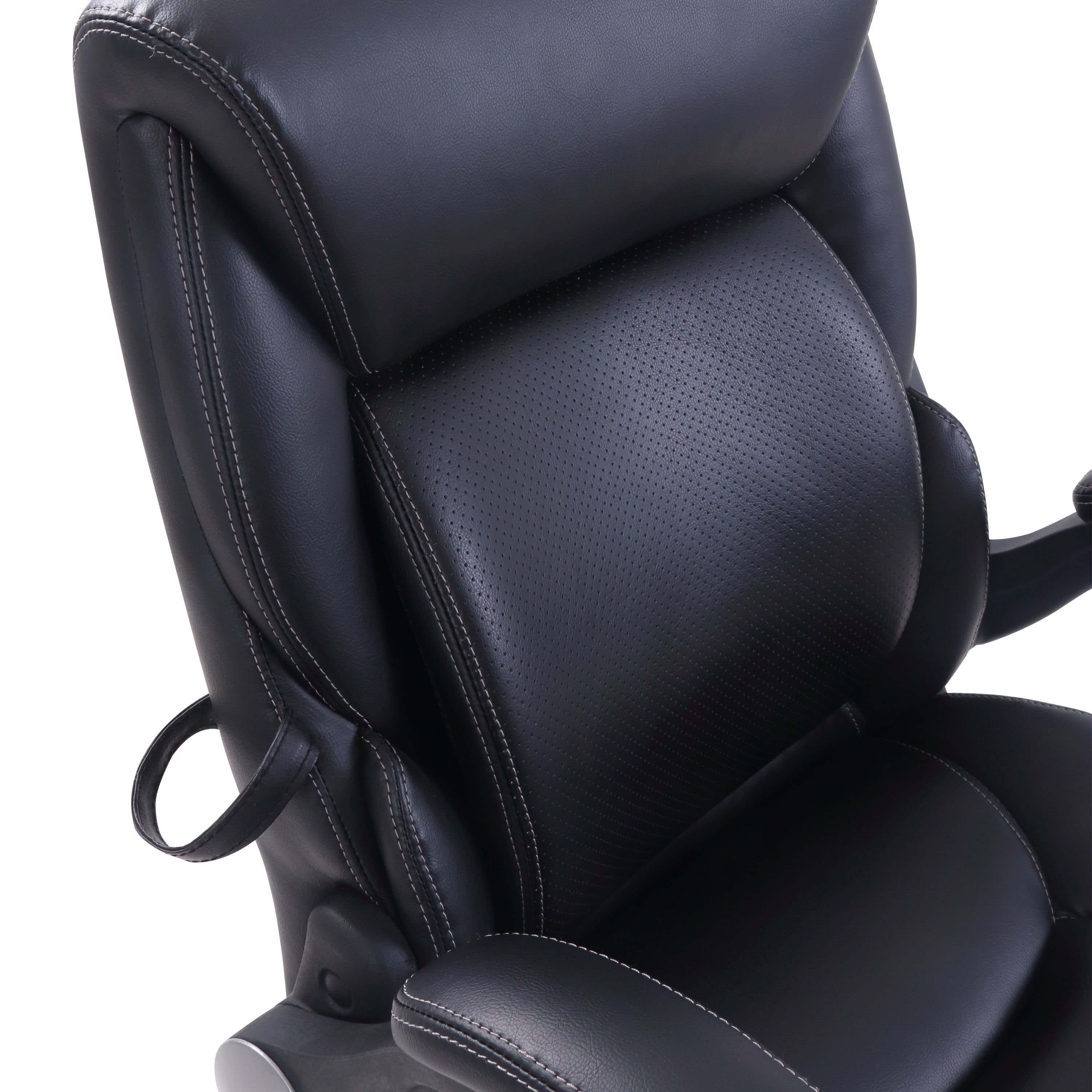 Serta Black Leather Lumbar Office Chair