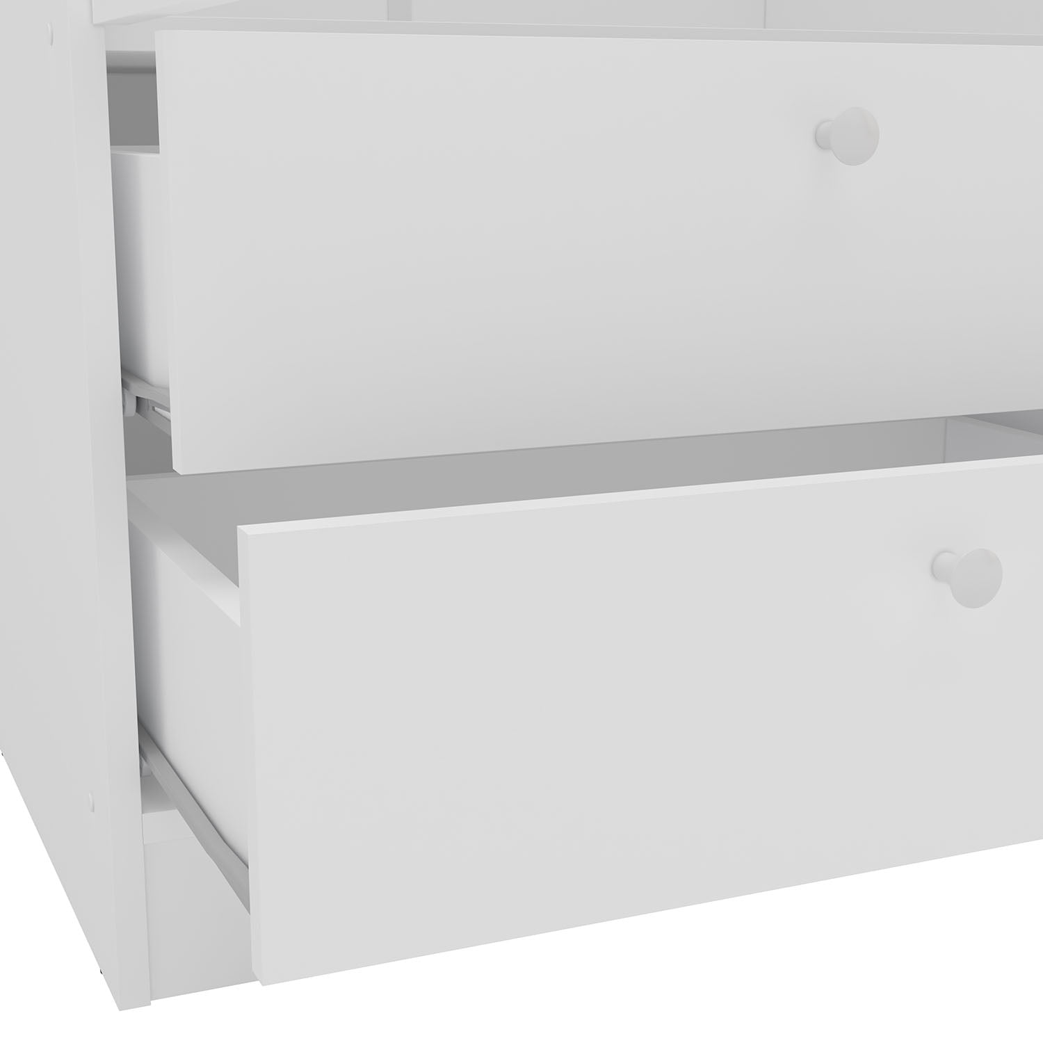 Denmark White 4-Door Bedroom Armoire with Drawers